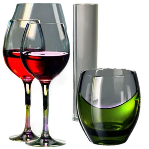 Wine Glass Set Png 05252024 PNG image