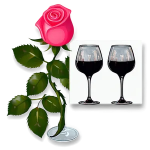 Wine Glass With Rose Png Xfo55 PNG image