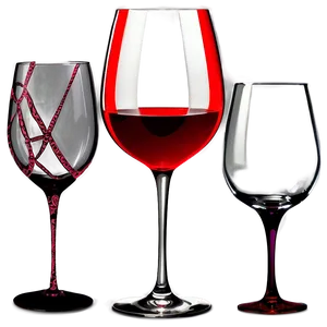 Wine Glasses With Etched Designs PNG Gca PNG
