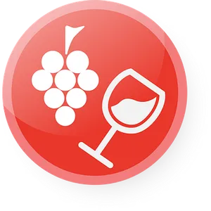 Wine Icon Red Background PNG image