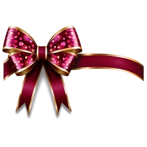 Wine Red Gift Bow PNG Pbb