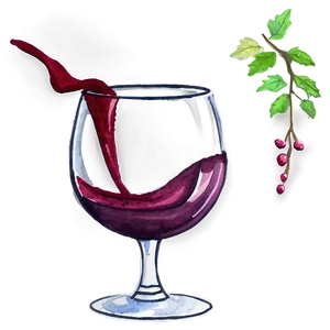 Wine Stain Watercolor PNG 06282024