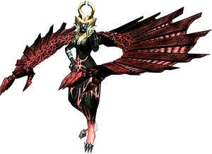 Winged Demonic Figure Art PNG image