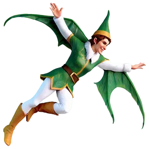 Winged Elf Taking Flight PNG 17
