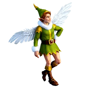 Winged Elf Taking Flight PNG Kli
