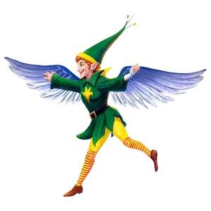 Winged Elf Taking Flight PNG Wjc