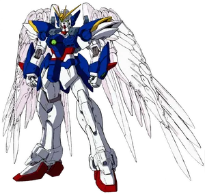 Winged Gundam Mecha Illustration PNG image