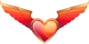 Winged Heart Graphic PNG image