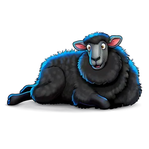 Winking Black Sheep Cartoon Png 95 PNG image