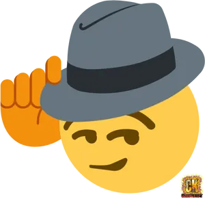 Winking_ Emoji_with_ Hat PNG image