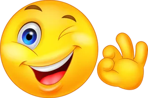 Winking Face Emojiwith Hand Gesture PNG image