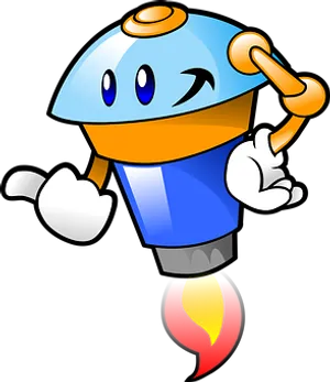 Winking Robot Cartoon
