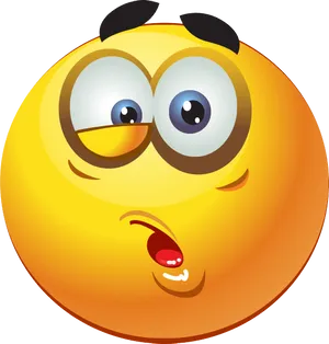 Winking Yellow Emoticon PNG image