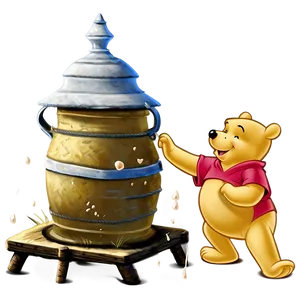 Winnie The Pooh Honey Pot Scene Png 06212024 PNG image