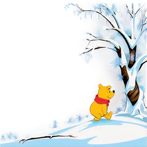 Winnie The Pooh Winter Scene Png Flp PNG image