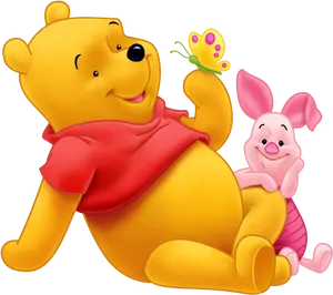 Winnieand Piglet Friendly Moment PNG