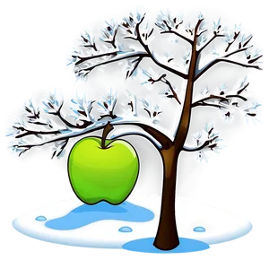 Winter Apple Cartoon Png Jep PNG image