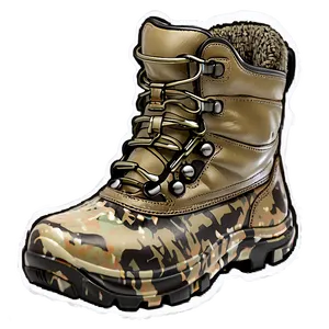 Winter Army Snow Boots PNG Lau