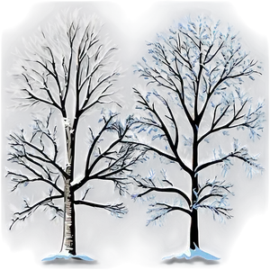 Winter Bare Trees PNG Yqa51