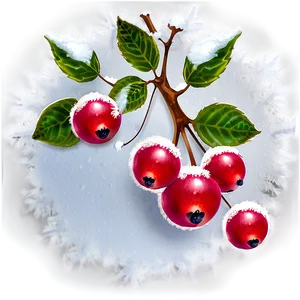 Winter Berries In Snow Png Snv49 PNG image