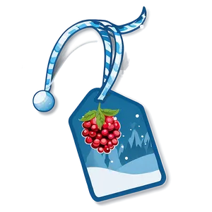 Winter Berry Tag PNG Imq
