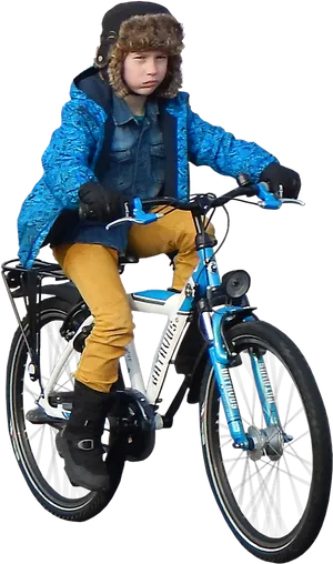 Winter Biking Adventure Boy