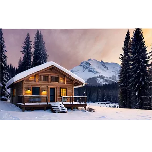 Winter Cabin Airbnb Png Agd PNG image