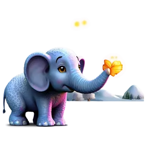Winter Cartoon Elephant PNG 15 PNG
