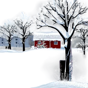 Winter Christmas Eve Snow Scene PNG Myd5 PNG