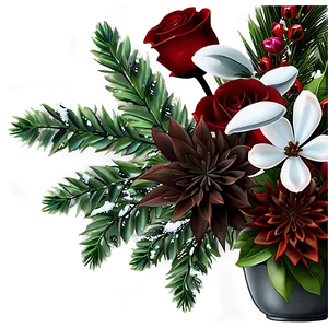 Winter Floral Arrangement Png 05062024 PNG image