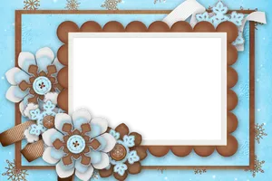 Winter_ Floral_ Frame_ Background PNG image