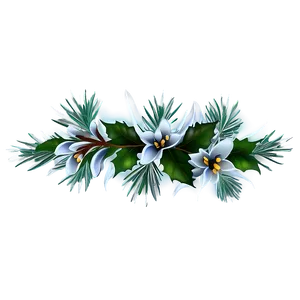 Winter Flower Border PNG 05252024