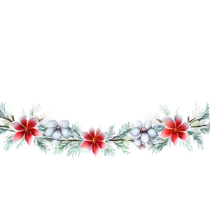 Winter Flower Border PNG 81