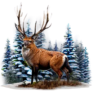Winter Forest Animals PNG Njp