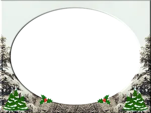 Winter Holiday Frame Template