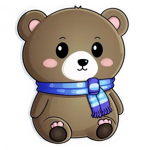 Winter Kawaii Bear Png 67 PNG image