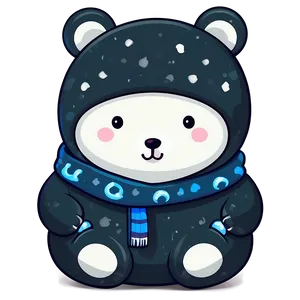 Winter Kawaii Bear Png Ijw PNG image