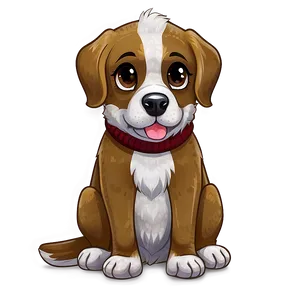 Winter Kawaii Dog Png 06292024 PNG image