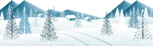 Winter Landscape Panorama PNG image