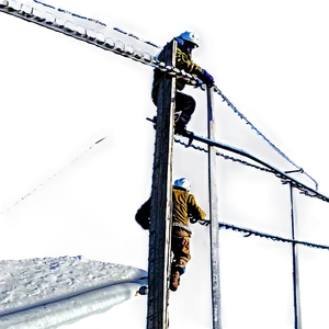 Winter Lineman Work Png 12 PNG image