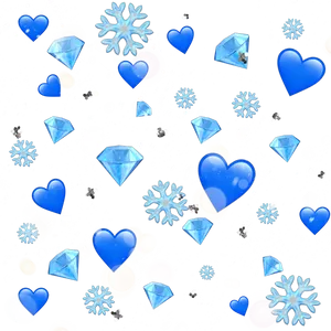 Winter_ Love_ Hearts_and_ Snowflakes_ Background PNG image