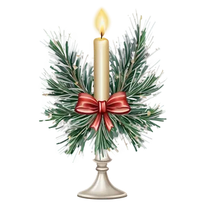 Winter Pine Candle PNG Cnm