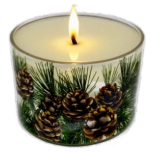 Winter Pine Candle PNG Mrc3