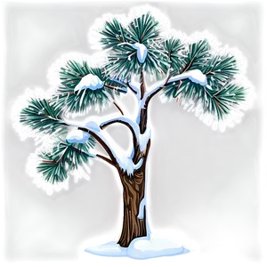 Winter Pine Tree Scene Png 06132024 PNG image