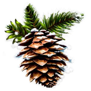 Winter Pinecone Decoration Png 06132024 PNG image