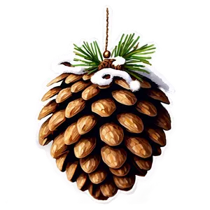 Winter Pinecone Decoration Png Ncn PNG image