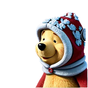 Winter Pooh Bear PNG 06202024