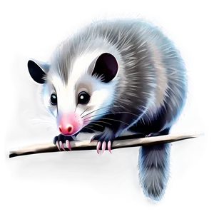 Winter Possum Scene PNG Wfl