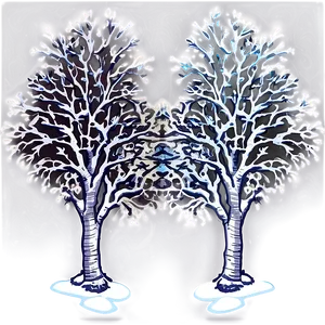 Winter's Snow Trees Png 2 PNG image