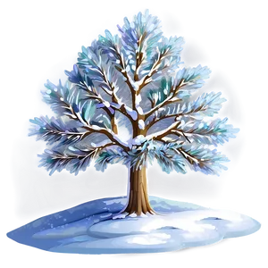 Winter's Snow Trees Png 20 PNG image